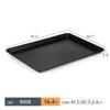 Vajilla de melamina A5 plato para olla caliente negro creativo plato para barbacoa barbacoa imitación porcelana plato rectangular para carne tazón comercial