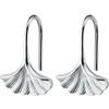 Nalan S925 aretes de hoja de ginkgo para mujer, aretes cortos de hoja dulces y artísticos de moda, elegantes ganchos para la oreja E7563