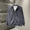 Chaqueta de Cuello Alto Casual para Hombre Otoño 2024 La Más Fácil de Combinar Nueva Chaqueta Casual con Retazos Moda Chaqueta Limpia a Cuadros