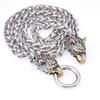 Ventas Calientes Transfronterizas Colgante de Martillo Rúnico Vintage Collar Cabeza de Lobo Collar para Hombre Joyería Nórdica Noruega Venta al por Mayor Cabello