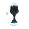 Copa de Vino Calavera Taza Calavera de Resina Vajilla con Personalidad Adornos Esclavo Copa de Vino Calavera Revestimiento de Acero Inoxidable