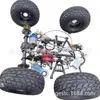 Accesorios modificados para go-kart eléctrico de cuatro ruedas Manija de grifo Brazo basculante de suspensión Motor Eje trasero diferencial Rueda de aluminio de 8 pulgadas para carretera