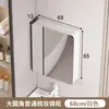Gabinete de espejo inteligente de aluminio tipo panal curvo con estantes abiertos, almacenamiento de maquillaje para baño montado en la pared con luz y espejo antivaho
