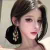 Pendientes Color Champán para Mujer, Lujosos y Elegantes, Pendientes de Borla Forma Gota de Agua, Pendientes para Vestido de Noche de Banquete