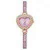 Nuevo Reloj de Mujer de Comercio Exterior, Reloj Pulsera de Mujer Estilo Deslizante, Reloj de Moda Casual Incrustado con Diamantes, Reloj de Cuarzo Simple para Mujer