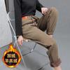 Tamanho Grande 150kg Calças Casuais 2024 Outono e Inverno Novo Veludo Feminino Espessado Calças Harem da Moda Calças Casuais Elastano