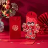 Envelopes Vermelhos de Casamento em Estilos Chinês e Ocidental, Envelopes Vermelhos 3D de Desenho Animado para Presentes de Casamento, Envelopes Vermelhos Festivos para Dinheiro de Presente