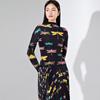 Cambia la Imagen y Publica una Camiseta OEM de Ropa Elegante Clase Nanyou Hecha a Medida con Cuello Elegante Semi Alto, Top Plisado Ajustado