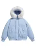 Chaqueta de algodón con capucha y ribete de pelo negro, unisex, engrosada para invierno, prenda exterior estilo montaña, chaqueta de vuelo estilo americano, abrigo de algodón