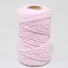 Cuerda de algodón de color de 3 mm, hilo de algodón, aproximadamente 50 yardas/rollo, venta al por mayor de fábrica, paquete de tapiz, cuerda de material tejido a mano para bricolaje
