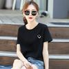 Camiseta de manga corta para mujer, novedad de 2022, top holgado de algodón coreano, ropa adelgazante de talla grande para mujer, venta al por mayor