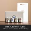 Caja de Regalo Set de Té Kung Fu de Plata de Ley 999 Taza Recta Cuatro Tazas de Té de Lujo Ligero Taza de Té Taza de Degustación de Té