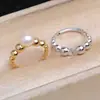 Accesorios DIY Joyería de Perlas Plata S925 Base de Anillo Lisa 8-10mm Base de Anillo Semiredonda A7112