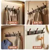 Ganchos de Baño sin Taladro con Adhesivo Fuerte para Cargas Pesadas, Adecuados para Puertas de Cocina y Baño, Ganchos de Pared para Colgar Ropa y Toallas
