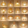 Luminária de cabeceira para quarto em estilo japonês wabi-sabi, luminária de parede com fundo de arte em madeira para sala de estar, popular em hospedagens online, luminária pendente de abóbora simples e única