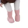 Novos sapatinhos de bebê com pelo sintético de ovelha, sola macia, meias-sapatinhos para bebê, sapatos para bebês e crianças pequenas com forro de fleece espesso