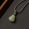 Venda Direta da Fábrica Pingente de Jade Hetian Natural Colar de Buda Maitreya Barrigudo Rindo Buda Jade de Poço Antigo Pingente de Jade Buda de Jade