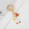 Chaveiro Fofo de Pato Animador Liga de Zinco Lembrança da Temporada de Formatura Pingente para Mochila de Vestibular Presente Chaveiro Estilo Chinês