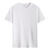 Explosions Camiseta Masculina Manga Curta 180g Algodão Verão Cor Sólida Gola Redonda Solta Meia Manga Camiseta Básica Masculina e Feminina em estoque