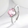 Anillo de Trébol de Cuatro Hojas con Corte Flor de Hielo de Piedra Preciosa de Colores Popular en Tiktok y Xiaohongshu Anillo de Diamante de Alto Carbono Flash Transfronterizo Dropshipping en Vivo