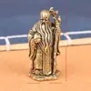 Figurinhas de Latão Puro com Três Estrelas da Sorte, Prosperidade e Longevidade, Atraindo Riqueza e Bênçãos, Aumentando a Longevidade, Artesanato de Animal de Estimação para Chá, Pequenos Enfeites de Mesa