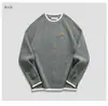 Suéter falso de duas peças masculino, inverno, caimento solto, plus size, para pessoas altas e corpulentas, estilo casual moderno, jaqueta de tricô grossa