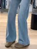Jeans Acampanados de Color Claro para Mujer, Novedad Primavera y Otoño 2025, Versátiles Adelgazantes, Tallas Grandes, Holgados, Pierna Ancha para Mujeres con Curvas