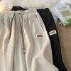 Pantalones cortos de seda de hielo para hombre, ropa exterior de verano, deportivos, informales, elásticos, de color liso, estilo holgado, combinables, para el hogar, de longitud media.