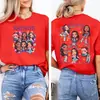 Camiseta Katseye de Grupo de Meninas Coreanas Mais Vendido da Amazon, Estampada dos Dois Lados, Manga Curta, Tamanho Europeu, Top de Modal 1216-1