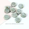 Accesorios para Joyería DIY Cuentas Cerámicas Planas de 16 mm Accesorios para Ropa Pulseras Cuentas Sueltas Cuentas Espaciadoras de Esmalte de Flor Material DIY