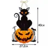 Decoración de Halloween 2026 Colgante de puerta Calabaza Murciélago Adorno Festival de Fantasmas Arreglo para Fiesta Decoraciones para Fiesta de Halloween