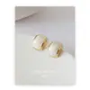 Pendientes retro románticos franceses color vino con pasador de plata S925 diseño verde dopamina pendientes elegantes para mujer