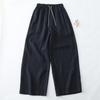 Foto Real de Pantalones Casuales de Pierna Ancha, Perezosos y Cómodos, en Stock para 2026, para Mujer, Pantalones Rectos de Estilo Vacacional Vintage con un Toque Relajado