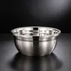 Bacia e tigela para sopa de aço inoxidável espessado 304, bacia multiuso para cozinha doméstica, uso comercial, hotel, escola, refeitório, tigela de comida para estudantes