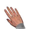 Pulsera y Anillo Combinados con Borla de Flor Super Brillantes, Anillo de Dedo de Lujo Ligero, Anillo de Palma, Decoración para Mano, Joyería de Mano con Diamantes Brillantes en Forma de Hoja