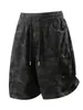 Nuevos shorts casuales de camuflaje para hombre, verano holgados rectos cintura elástica estilo ropa de trabajo versátiles de longitud media