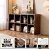 Estantería de Madera Maciza de Pie Apoyada en la Pared Estantería para Libros Infantiles Gabinete de Almacenamiento y Exhibición para Sala de Estar Gabinete Combinado de Cuadrícula para Jardín de Infancia Gabinete Bajo