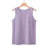 Tejido de Primavera Chaleco de Algodón Puro Antigolpes para Adultos Mayores Camiseta Interior Fina de Verano para Mujer Ropa Interior Antideslizante para Mujer