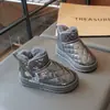 Botas de Nieve para Niños 2026 Estilo Nuevo Felpa Gruesa Superficie de Cuero para Niñas Impermeables Zapatos de Algodón Calidez Zapatos para Niños Botas de Invierno Versátiles