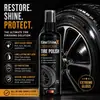 Agente de polimento e cuidado para pneus de carro KineShineX, brilho preto duradouro, à prova de poeira e à prova d'água, líquido de renovação e manutenção de borracha