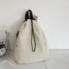 Mochila de Cordão de Nicho Masculina Casual Mochila Escolar Feminina Leve para Exterior Ciclismo Mochila com Bolso de Cinto Montanhismo Bolsa de Viagem para Homens