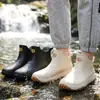 Novas galochas curtas estilo alemão para homens e mulheres, sapatos de trabalho impermeáveis para casais, adequados para pesca e uso na cozinha, leves, baixos, de sola grossa