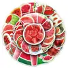 50 Peças de Adesivo Estilo Melancia Pintura Desenho Animado Verão Fruta Refrescante Grafite À Prova D'água Copo d'Água Celular Adesivo Guka