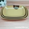 Prato de melamina branco prato de plástico retangular panela quente imitação de porcelana louça prato prato de lanche rolinhos de arroz prato de churrasco