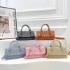 Moda Transfronteriza Bolso Simple de Nicho Recién Llegado Combinable Estilo Occidental Estilo Hombro Cruzado Pequeño Bolso Cuadrado Comercio Exterior