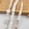 Natural de água doce concha pêssego coração forma solta contas polidas furo reto contas diy pulseira colar jóias acessórios atacado