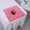 Toalla de Salón de Belleza, Toalla con Agujero para Mesita de Noche, Almohadilla con Agujero para Cama, Toalla Absorbente Espesa para Masajes, Toalla para Acostarse en Terapia de Masaje