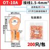 OT nariz abierta OT-100A cobre puro T3 nuevo material tira de cobre cableado nariz de cobre conector de cobre terminal de ojal para cable