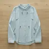 Colección Otoño 2026: Camisa cárdigan de manga larga para mujer, estilo japonés, con bordado floral azul, de doble capa de gasa