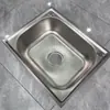 Bacia de Bancada para Pia de Cozinha de Aço Inoxidável 304 Pia para Lavar Louça Pia para Lavar Vegetais Bacia para Lavar Mãos Pia Única para Aluguel Bacia para Lavar Vegetais